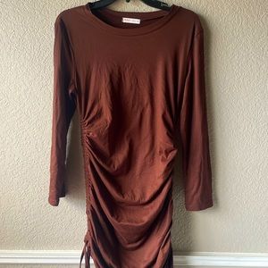 Long Sleeve Drawstring Dress - Brand New